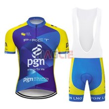 Maglia PGN Manica Corta 2019 Blu Aceso Giallo