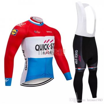 Maglia Quick Step Floors ML 2018 Rosso Bianco Blu