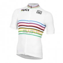 Maglia UCI Manica Corta 2020 Bianco Multicolore