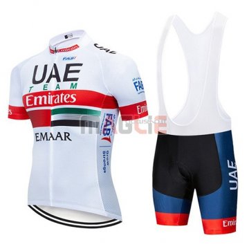 Maglia UCI Mondo Campione UAE Manica Corta 2019 Bianco Rosso