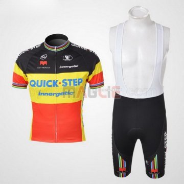 Maglia Quick Step manica corta 2010 giallo e nero