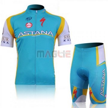 Maglia Astana manica corta 2011 celeste