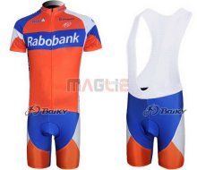 Maglia Rabobank manica corta 2011 blu e arancione