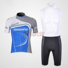 Maglia Shimano manica corta 2011 blu e bianco