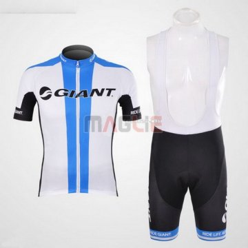 Maglia Giant manica corta 2012 bianco e celeste