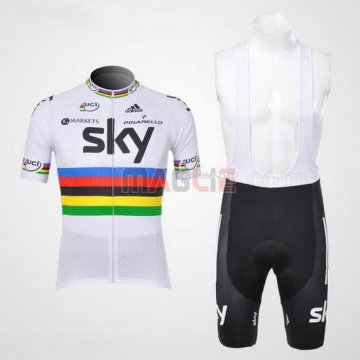 Maglia Sky manica corta 2012 rosso e bianco