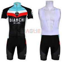 Maglia Bianchi manica corta 2013 nero e azzurro