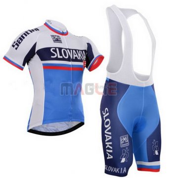 Maglia Slovakia manica corta 2013 bianco e blu