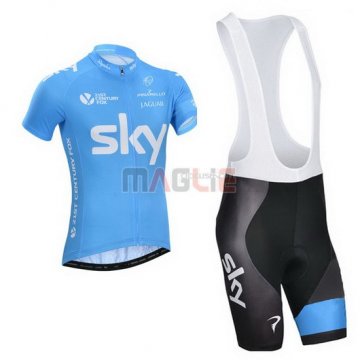 Maglia Sky manica corta 2014 celeste e bianco