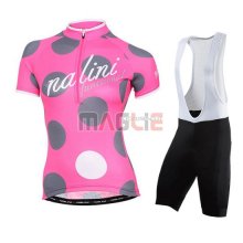 Donne Maglia Nalini manica corta 2015 fuxia e grigio