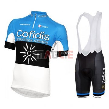 Maglia Cofidis manica corta 2016 celeste e nero