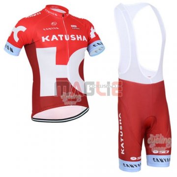 Maglia Katusha manica corta 2016 bianco e rosso