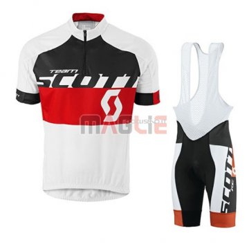 Maglia Scott manica corta 2016 bianco rosso