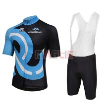 2018 Maglia Bici Amore Mio Manica Corta Nero e Blu