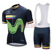 2018 Maglia Movistar Manica Corta Campione Colombia