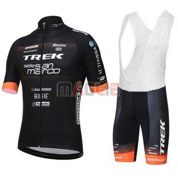 2018 Maglia Trek Selle San Marco Manica Corta Nero