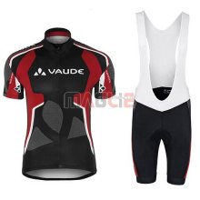 2018 Maglia Vaude Manica Corta Nero e Rosso