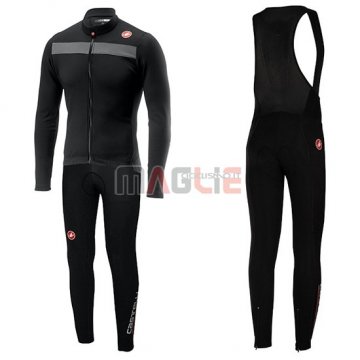 Maglia Castelli Puro 3 Manica Lunga 2019 Grigio Nero