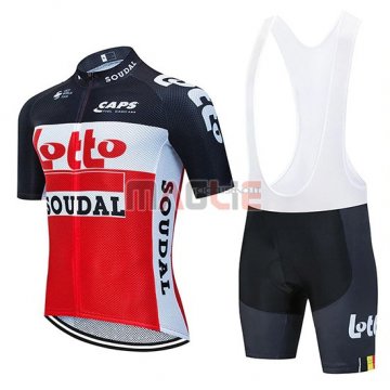 Maglia Lotto Soudal Manica Corta 2020 Nero Rosso Bianco