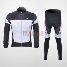 Maglia Giordana manica lunga 2011 bianco e nero