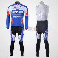 Maglia Quick Step manica lunga 2011 bianco e celeste