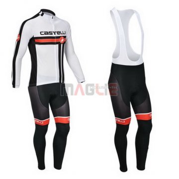 Maglia Castelli manica lunga 2013 rosso e bianco