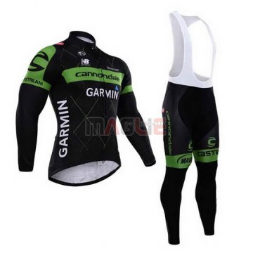 Maglia Cannondale manica lunga 2015 verde e nero