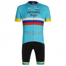 Maglia Astana Manica Corta 2020 Campione Russia