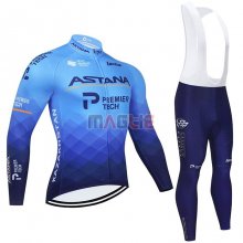 Maglia Astana Manica Lunga 2021 Blu