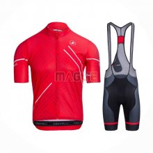 Maglia Castelli Manica Corta 2021 Rosso Bianco