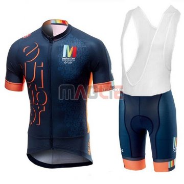 Maglia Castelli Maratona Dles Dolomites-Enel Manica Corta 2018 Blu Arancione