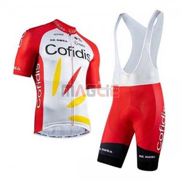 Maglia Cofidis Manica Corta 2020 Rosso Bianco