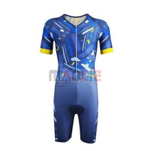 Maglia Emonder-Triathlon Manica Corta 2019 Blu Giallo