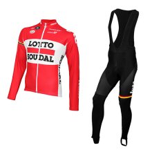 Maglia Lotto Soudal Manica Lunga 2015 rosso e bianco