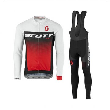 Maglia Scott Manica Lunga 2017 bianco e rosso