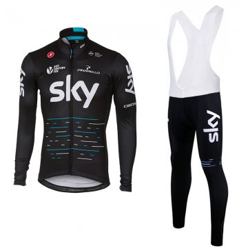 Maglia Sky Manica Lunga 2017 nero e blu