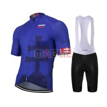 Maglia Slovacchia Manica Corta 2019 Blu Nero