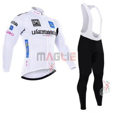 Maglia Tour de Italia manica lunga 2016 bianco e blu