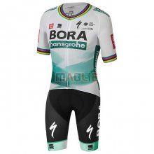 Maglia UCI Mondo Campione Bora Manica Corta 2020 Bianco Verde