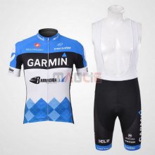 Maglia Garmin manica corta 2012 bianco e celeste