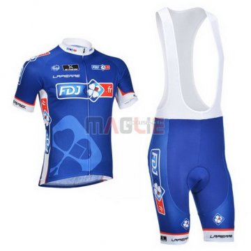 Maglia FDJ manica corta 2013 blu