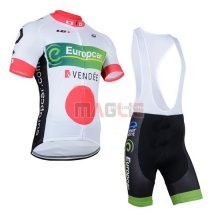 Maglia Europcar manica corta 2014 bianco e rosso