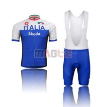 Maglia Italia manica corta 2014 bianco e blu