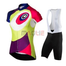 Donne Maglia Assos manica corta 2016 verde e rosso