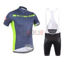 Maglia Castelli manica corta 2016 grigio e verde