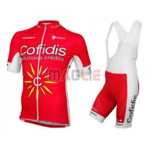 Maglia Cofidis manica corta 2016 rosso e bianco