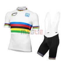 Maglia UCI manica corta 2016 bianco e giallo