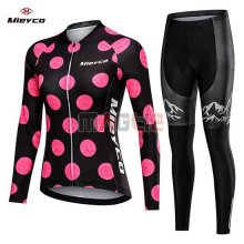 Maglia Donne Mieyco Manica Lunga 2019 Nero Rosa