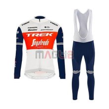 Maglia Trek Segafredo Manica Lunga 2020 Bianco Rosso Nero