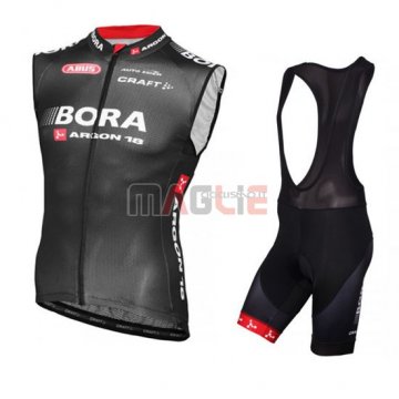 Gilet antivento Bora 2016 nero e rosso